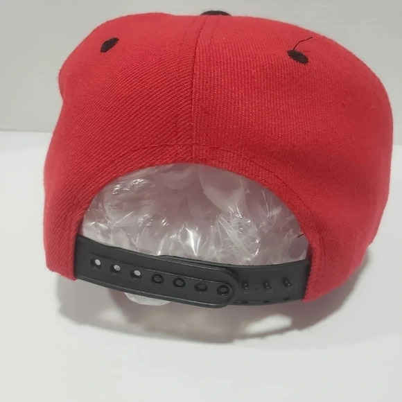 King/Ring of Fire Mens Red/Black Snapback  Hat. - Picture 4 of 6